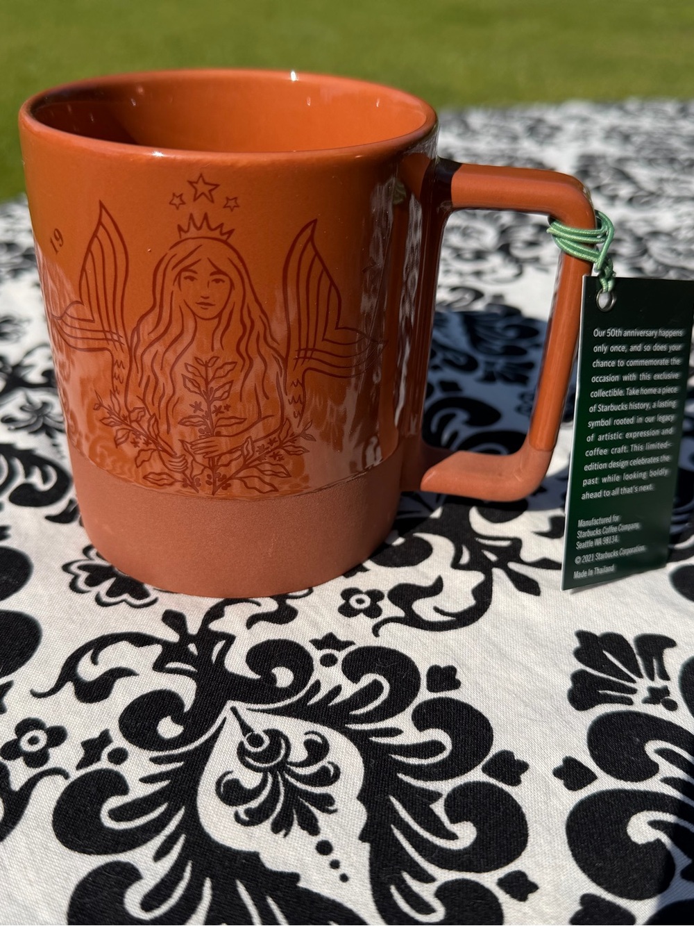 Starbucks Terra-Cotta 50th Anniversary Ceramic Mug